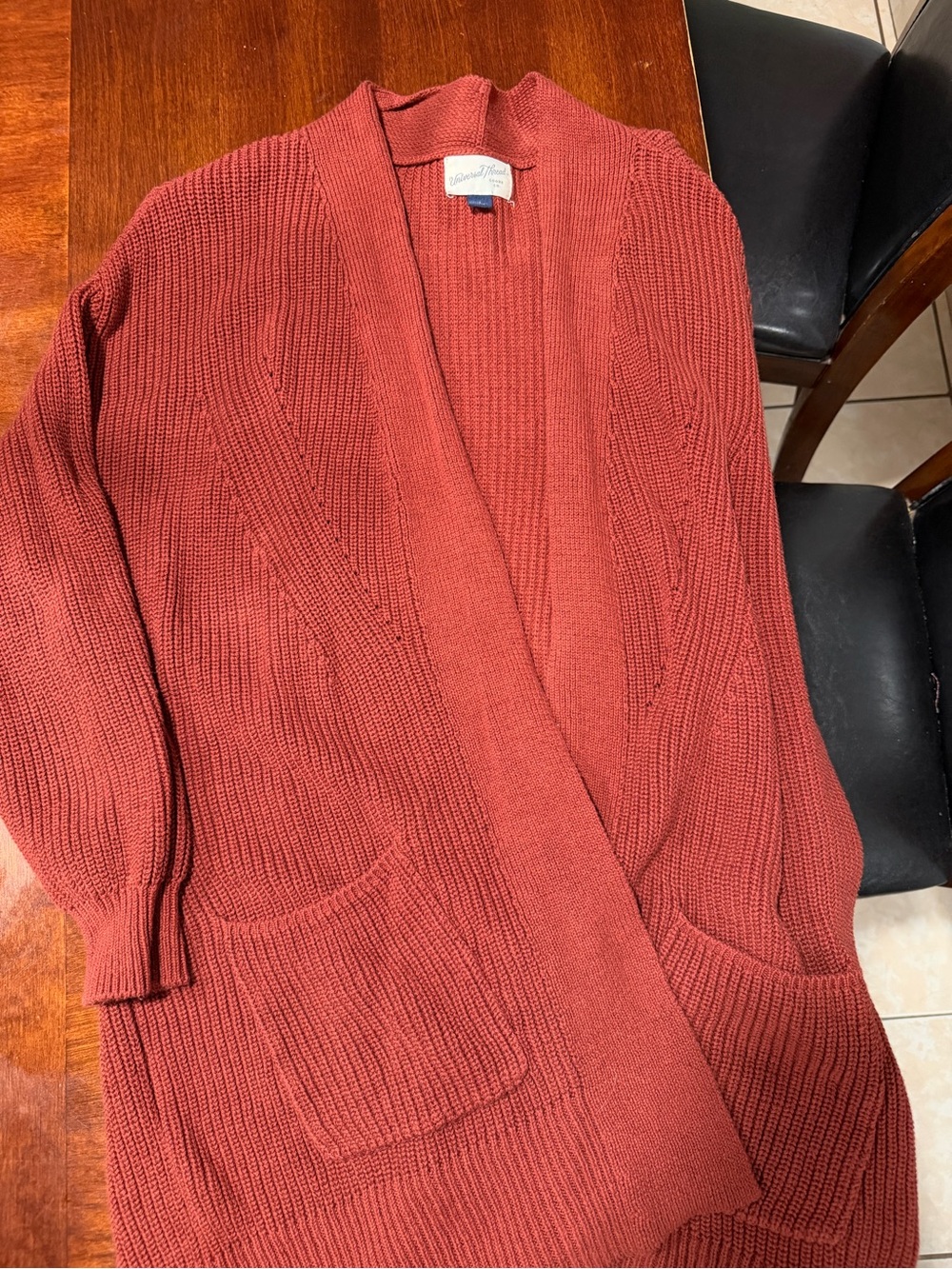 Universal Thread Rust Open-Front Knit Cardigan